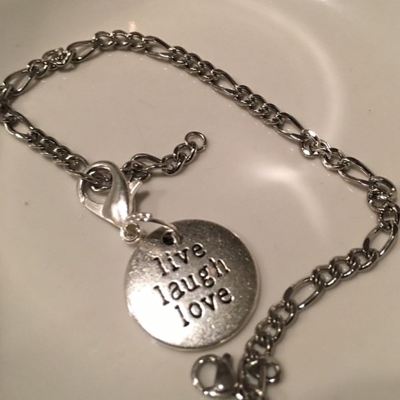 Clip Charm on stainless bracelet❤️Live laugh love - Picture 3 of 7